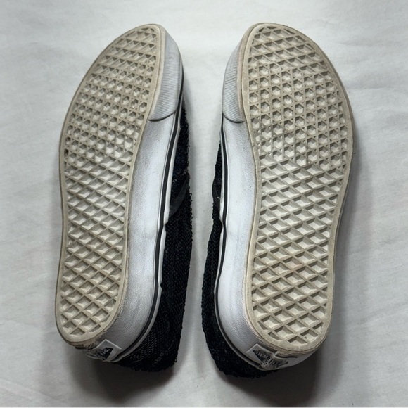 Vans Blue/Black Sequin Slip-On Shoes Women’s Size 8.5/Mens 7 - Picture 8 of 11